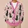 Pink Halloween Cats And Pumpkins For Cozy Autumn Layering Women's Everyday Style Looks All-over Print Knitted Cardigan - 6