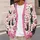 Pink Halloween Cats And Pumpkins For Cozy Autumn Layering Women's Everyday Style Looks All-over Print Knitted Cardigan - 5