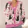Pink Halloween Cats And Pumpkins For Cozy Autumn Layering Women's Everyday Style Looks All-over Print Knitted Cardigan - 4