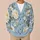 Blue Chrysanthemum Floral Garden Style For Everyday Layering And Weekend Outings All-over Print Knitted Cardigan - 6