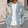 Blue Chrysanthemum Floral Garden Style For Everyday Layering And Weekend Outings All-over Print Knitted Cardigan - 5