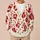 Red Handprint Halloween Style for Autumn Layering, Women's Spooky Casual Wear Look All-over Print Knitted Cardigan - 6