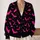 Bright Pink Bats Under Midnight Stars For Halloween Nights And Autumn Weekend Wear All-over Print Knitted Cardigan - 2