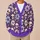 Purple Skull Flower Boho Motif for Relaxed Autumn Layering and Everyday Women's Style All-over Print Knitted Cardigan - 6