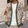 Watercolor Floral Garden Motifs for Relaxed Bohemian Layering, Women's Everyday Wear All-over Print Knitted Cardigan - 5
