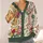 Watercolor Floral Garden Motifs for Relaxed Bohemian Layering, Women's Everyday Wear All-over Print Knitted Cardigan - 4