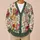 Watercolor Floral Garden Motifs for Relaxed Bohemian Layering, Women's Everyday Wear All-over Print Knitted Cardigan - 6