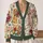 Watercolor Floral Garden Motifs for Relaxed Bohemian Layering, Women's Everyday Wear All-over Print Knitted Cardigan - 2