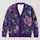 Purple Maple Leaves With Golden Accents For Autumn Strolls And Vacation Evenings, Women All-over Print Knitted Cardigan - 1