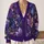 Purple Maple Leaves With Golden Accents For Autumn Strolls And Vacation Evenings, Women All-over Print Knitted Cardigan - 2