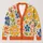 Bohemian Floral Color-Block Motifs For Casual Weekend Layering And Everyday Women's Style All-over Print Knitted Cardigan - 1