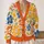 Bohemian Floral Color-Block Motifs For Casual Weekend Layering And Everyday Women's Style All-over Print Knitted Cardigan - 2
