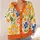 Bohemian Floral Color-Block Motifs For Casual Weekend Layering And Everyday Women's Style All-over Print Knitted Cardigan - 4