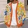 Bohemian Floral Color-Block Motifs For Casual Weekend Layering And Everyday Women's Style All-over Print Knitted Cardigan - 5