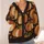 Patchwork Pumpkin Harvest Style For Autumn Gatherings And Everyday Boho Layering All-over Print Knitted Cardigan - 4