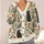 Whimsical Cat Botanical Motifs For Cozy Everyday Layering And Nature-Loving Women All-over Print Knitted Cardigan - 4