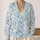 Pale Blue Wildflower Blooms for Soft Spring Layering and Everyday Casual Outfits All-over Print Knitted Cardigan - 2