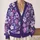 Lavender Floral Bloom Motif for Relaxed Vacation Layering and Everyday Women’s Style All-over Print Knitted Cardigan - 2