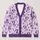 Purple Dog Motifs for Casual Spring Layering and Vacation Days, Dog Lovers Gift All-over Print Knitted Cardigan - 1