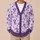 Purple Dog Motifs for Casual Spring Layering and Vacation Days, Dog Lovers Gift All-over Print Knitted Cardigan - 6