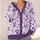 Purple Dog Motifs for Casual Spring Layering and Vacation Days, Dog Lovers Gift All-over Print Knitted Cardigan - 4