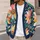 Colorful Wildflower Garden With Teal Leaves For Spring Layering And Everyday Style All-over Print Knitted Cardigan - 5