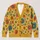 Sunburst Floral Blooms for Sunny Everyday Layering and Relaxed Gift Giving Style All-over Print Knitted Cardigan - 1