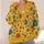 Sunburst Floral Blooms for Sunny Everyday Layering and Relaxed Gift Giving Style All-over Print Knitted Cardigan - 4