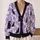 Black Cat Daisy Lavender Floral Motif for Spring Vacation and Everyday Weekend Wear All-over Print Knitted Cardigan - 2