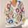 Whimsical Redhead Girl Faces for Playful Fall Layering and Everyday Women's Style All-over Print Knitted Cardigan - 4