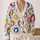Whimsical Redhead Girl Faces for Playful Fall Layering and Everyday Women's Style All-over Print Knitted Cardigan - 2