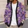 Cute Skull Bats And Flower Motifs For Playful Autumn Layering, Women's Gothic Style All-over Print Knitted Cardigan - 5