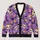 Cute Skull Bats And Flower Motifs For Playful Autumn Layering, Women's Gothic Style All-over Print Knitted Cardigan - 1