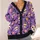 Cute Skull Bats And Flower Motifs For Playful Autumn Layering, Women's Gothic Style All-over Print Knitted Cardigan - 4
