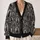 Black Cat Cameo Medallions for Vintage Autumn Evenings and Elegant Everyday Layering All-over Print Knitted Cardigan - 2