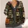 Halloween Raven Moon Pumpkin Patchwork for Spooky Season Gifts and Autumn Style All-over Print Knitted Cardigan - 4
