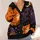 Ghosts, Black Cat and Pumpkin Halloween Scenes for Cozy Autumn Nights and Fall Fun All-over Print Knitted Cardigan - 4
