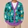 Halloween Pumpkin Ghost Cat Spooky Autumn Style for Fall Celebrations and Parties All-over Print Knitted Cardigan - 6