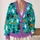 Halloween Pumpkin Ghost Cat Spooky Autumn Style for Fall Celebrations and Parties All-over Print Knitted Cardigan - 2