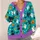 Halloween Pumpkin Ghost Cat Spooky Autumn Style for Fall Celebrations and Parties All-over Print Knitted Cardigan - 4