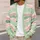 Pastel Green and Pink Stripes for Spring Layering and Casual Weekend Style All-over Print Knitted Cardigan - 5