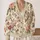 Vintage Cream Floral Blooms For Office Travel And Everyday Bohemian Layering Style All-over Print Knitted Cardigan - 2