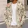 Vintage Cream Floral Blooms For Office Travel And Everyday Bohemian Layering Style All-over Print Knitted Cardigan - 5