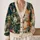 Orange Tabby Tea Garden Scene for Cozy Everyday Layering and Casual Elegance Style All-over Print Knitted Cardigan - 2