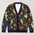 Spooky Ghost Pumpkin Skulls for Autumn Halloween Layering, Women's Seasonal Style All-over Print Knitted Cardigan - 1