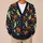 Spooky Ghost Pumpkin Skulls for Autumn Halloween Layering, Women's Seasonal Style All-over Print Knitted Cardigan - 6