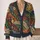 Multicolor Patchwork Motifs for Creative Everyday Layering and Weekend Outfits for Youth All-over Print Knitted Cardigan - 2