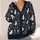 Ghost And Wildflower Motifs For Cozy Autumn Halloween Outings And Everyday Wear All-over Print Knitted Cardigan - 4