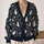 Ghost And Wildflower Motifs For Cozy Autumn Halloween Outings And Everyday Wear All-over Print Knitted Cardigan - 2