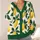 Lemon And Green Leaf Motif For Sunny Weekend Outfits And Fresh Everyday Style Wear All-over Print Knitted Cardigan - 4